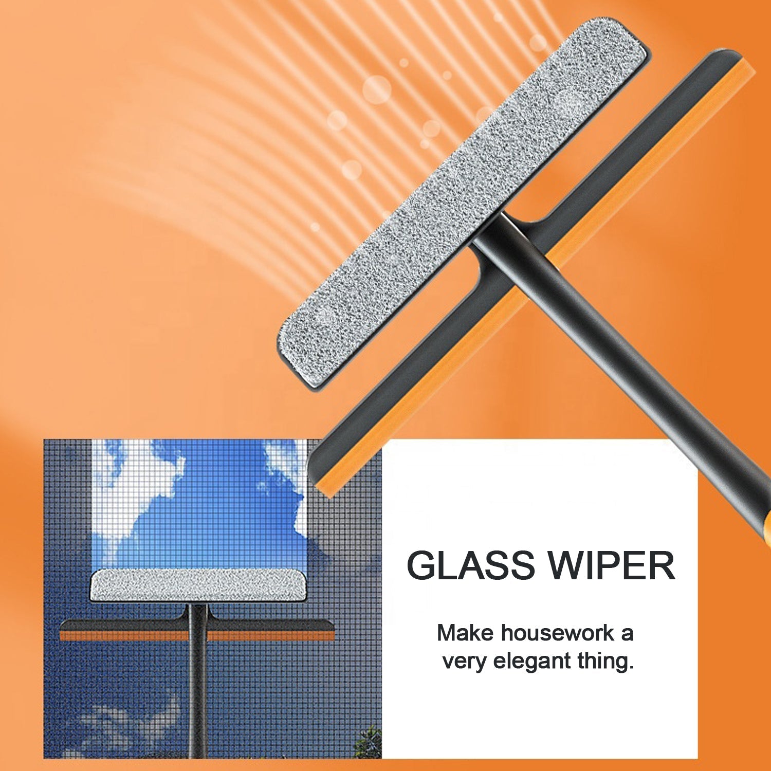 Cleaning wiper for floors and glass