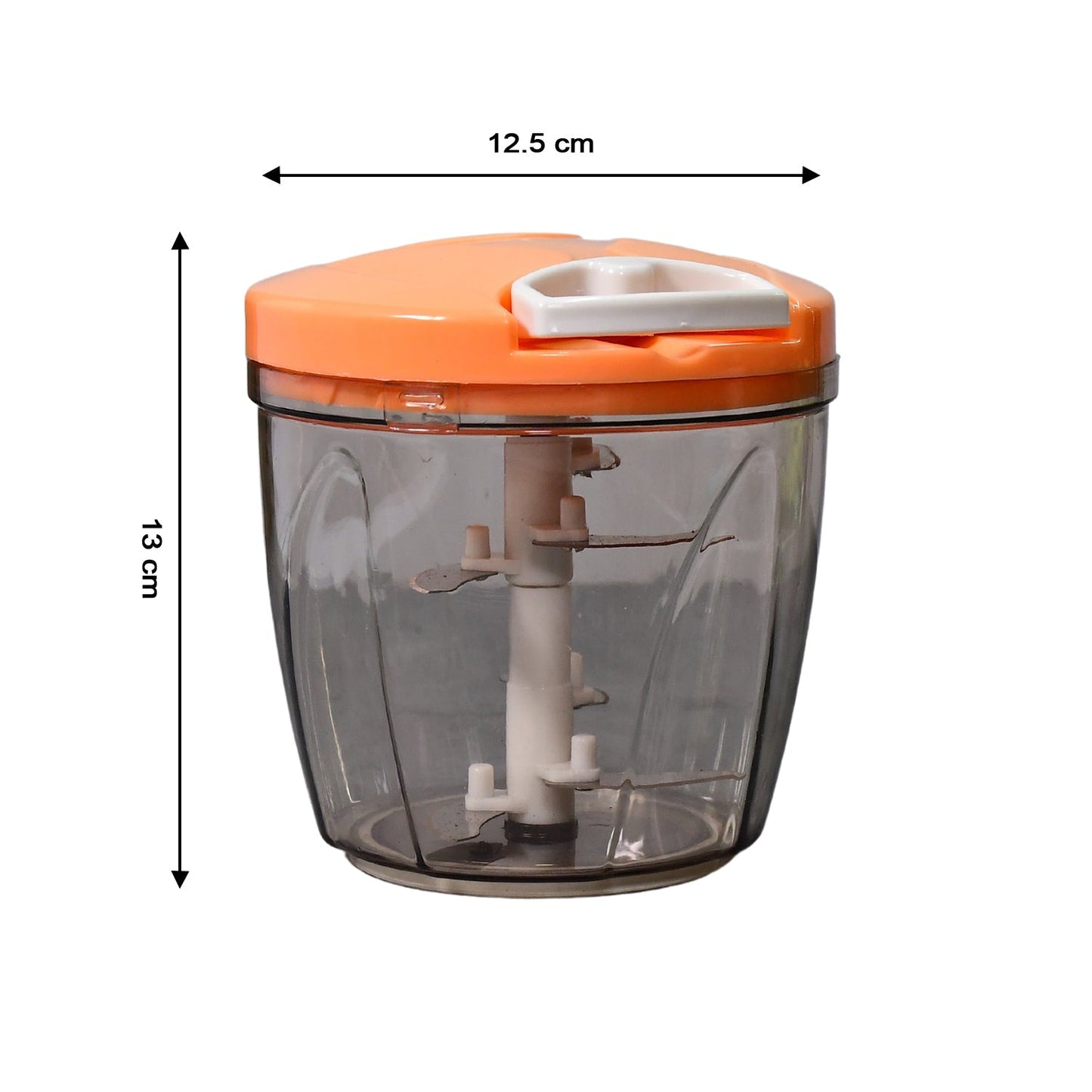 Compact 6 blade manual food chopper for efficient chopping