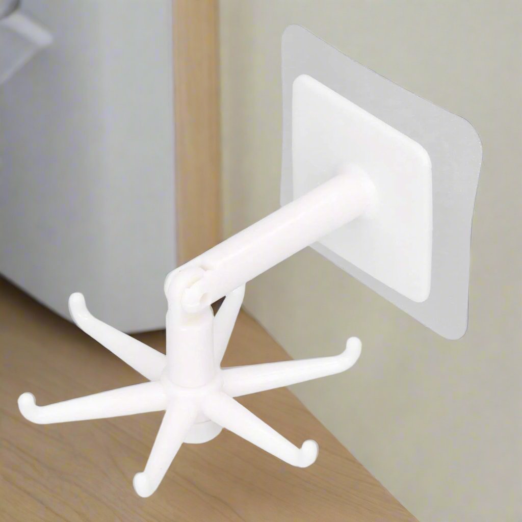 360° Rotating Folding Hook Self-Adhesive Waterproof Wall Mounted Hook