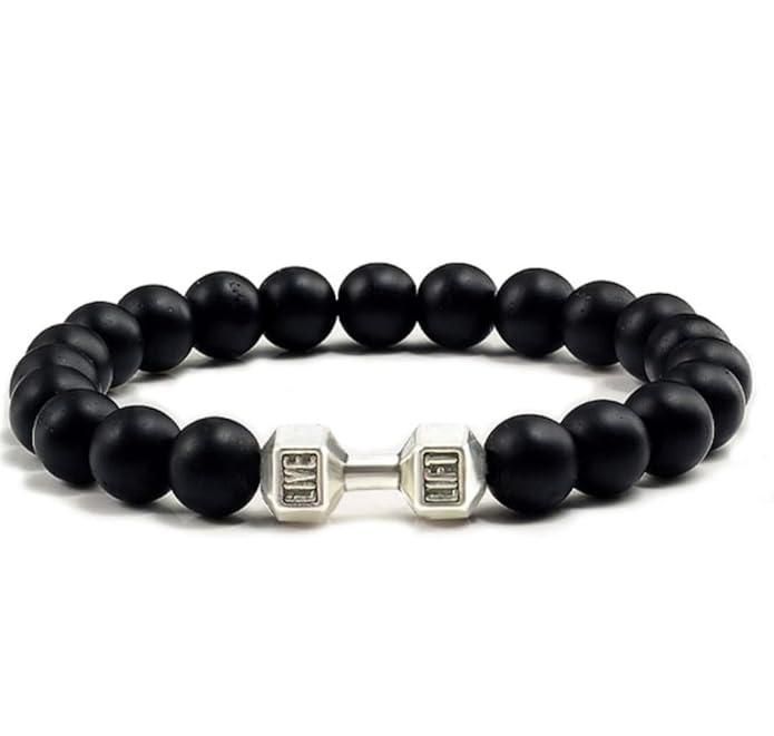 Black Matte Agate Onyx Beads Bracelet Pack of 2