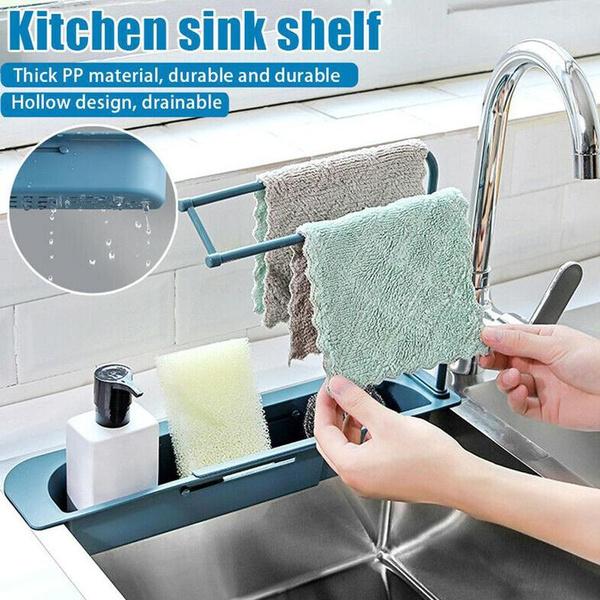 Sink area organizer with adjustable features