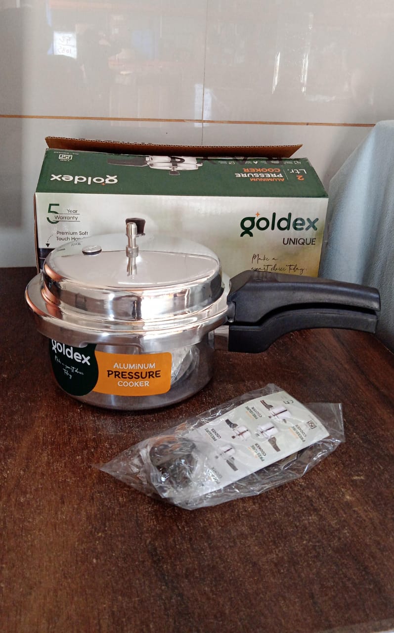 Aluminium Unique Goldex Pressure Cookers With Outer Lid (2 Litres / 5-Year warranty)