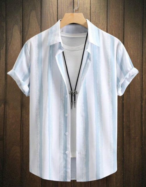 Men Regular Fit Printed Spread Collar Casual Shirt