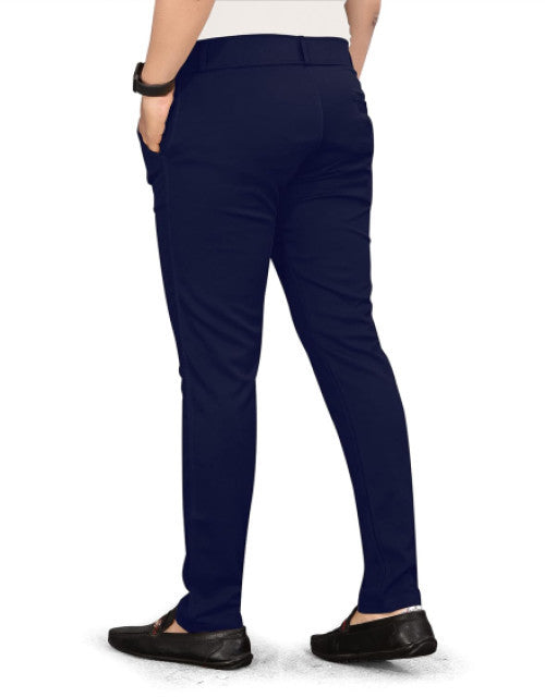 Men Slim Fit Lycra Blend Trousers (Pack of 1)