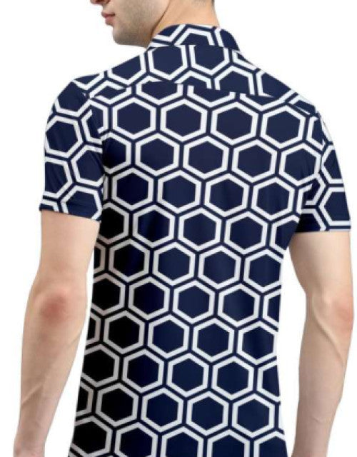 Men Slim Fit Printed Spread Collar Casual Shirt