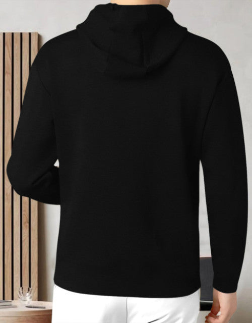 Mens Dope Model Full Sleeve Hooded T-shirt / Black