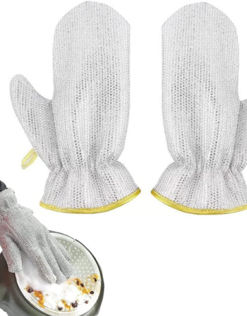 Wire Dishwashing Gloves, Kitchen Cleaning Gloves Pack of 2